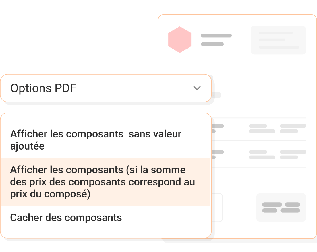 configure la façon dont les clients voient les produits composés