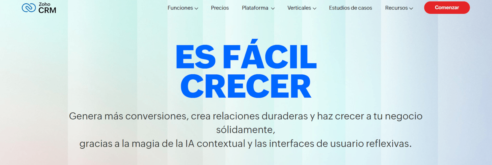 programa gestión comercial zoho crm