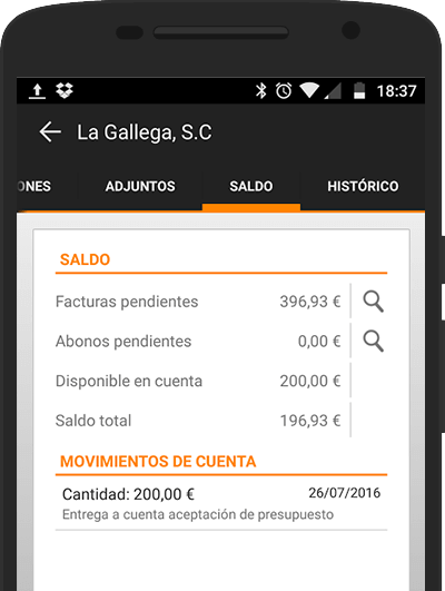 Saldo de tus clientes online y desde tu móvil